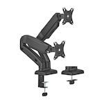 AISENS - SOPORTE DE MESA PRO CONTRAPESO GIRATORIO E INCLINABLE PARA MONITOR/TV 9KG (3 PIVOTES, 2 BRAZOS) DE 17-32, NEGRO