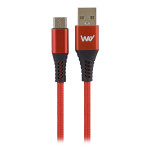 TNB WAY - Cable de carga y sincronización USB/USB-C de 2 m - Rojo