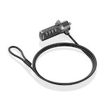 AISENS - CABLE DE SEGURIDAD CON CERRADURA DE COMBINACION PARA ORDENADOR, MONITOR, PORTATIL 1.5M