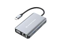Conceptronic Docking USB-C 7in1 1xHDMI 4K  1xVGA 3xUSB-A 3.0 1xRJ45 Gigabit 1xUSB-C Alimentacion 100W