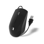 SUBBLIM Raton Business Silencioso con cable USB 1200 DPI Negro