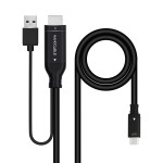 NANOCABLE CABLE CONVERSOR HDMI A USB-C, HDMI/M-USB-C/M 1.8 M
